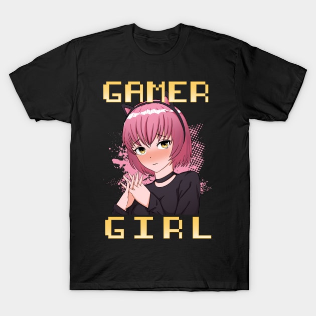 Gamer Girl Anime Cosplay T-Shirt by biNutz